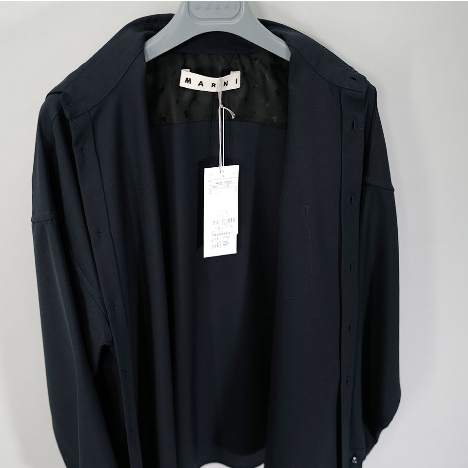 MARNI - 【ラスト1点Size46】TROPICAL WOOL SHIRT BlueBlack | River