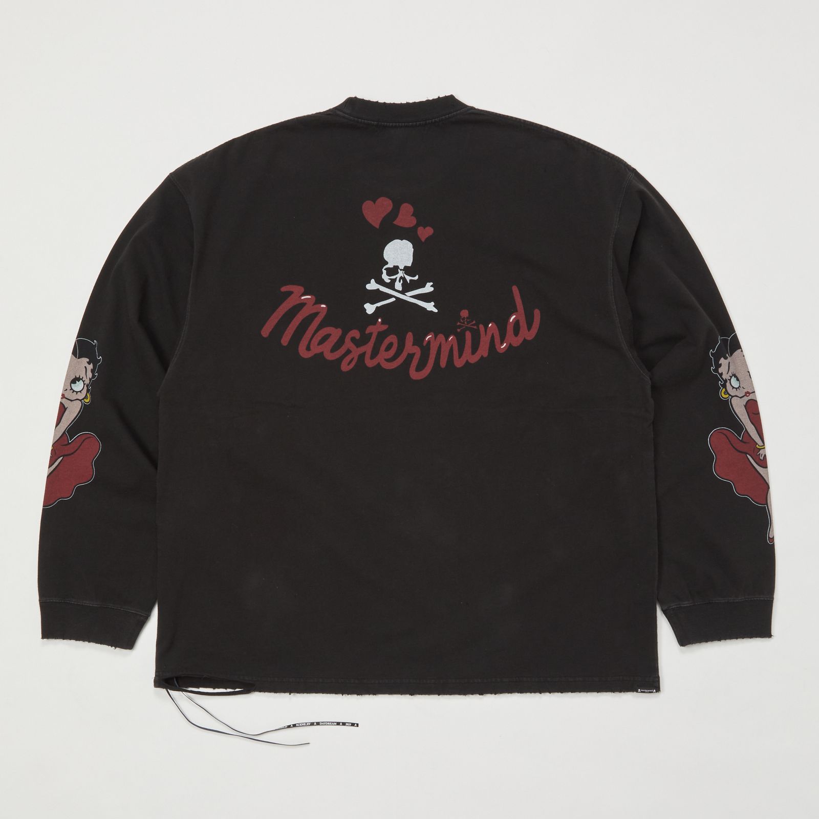 【MASTERMIND WORLD】 xBETTY BOOP L/S TEE ( DAMEGED ) MULTI COLOR <BOXY FIT>