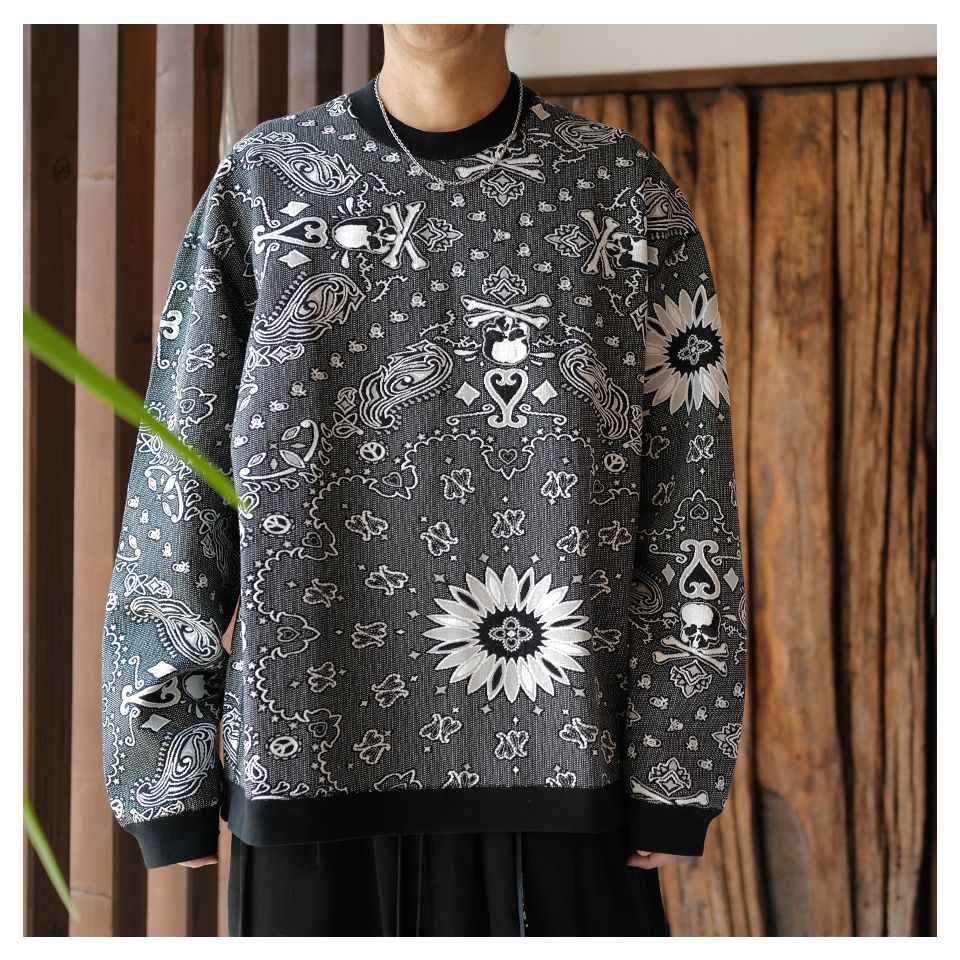 【MASTERMIND WORLD】 REVERSIBLE LS TEE  BLACK x RED