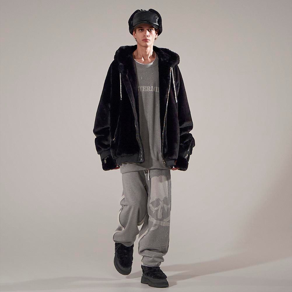 【MASTERMIND WORLD】 CUT-OFF SWEATPANTS  TOP GRAY