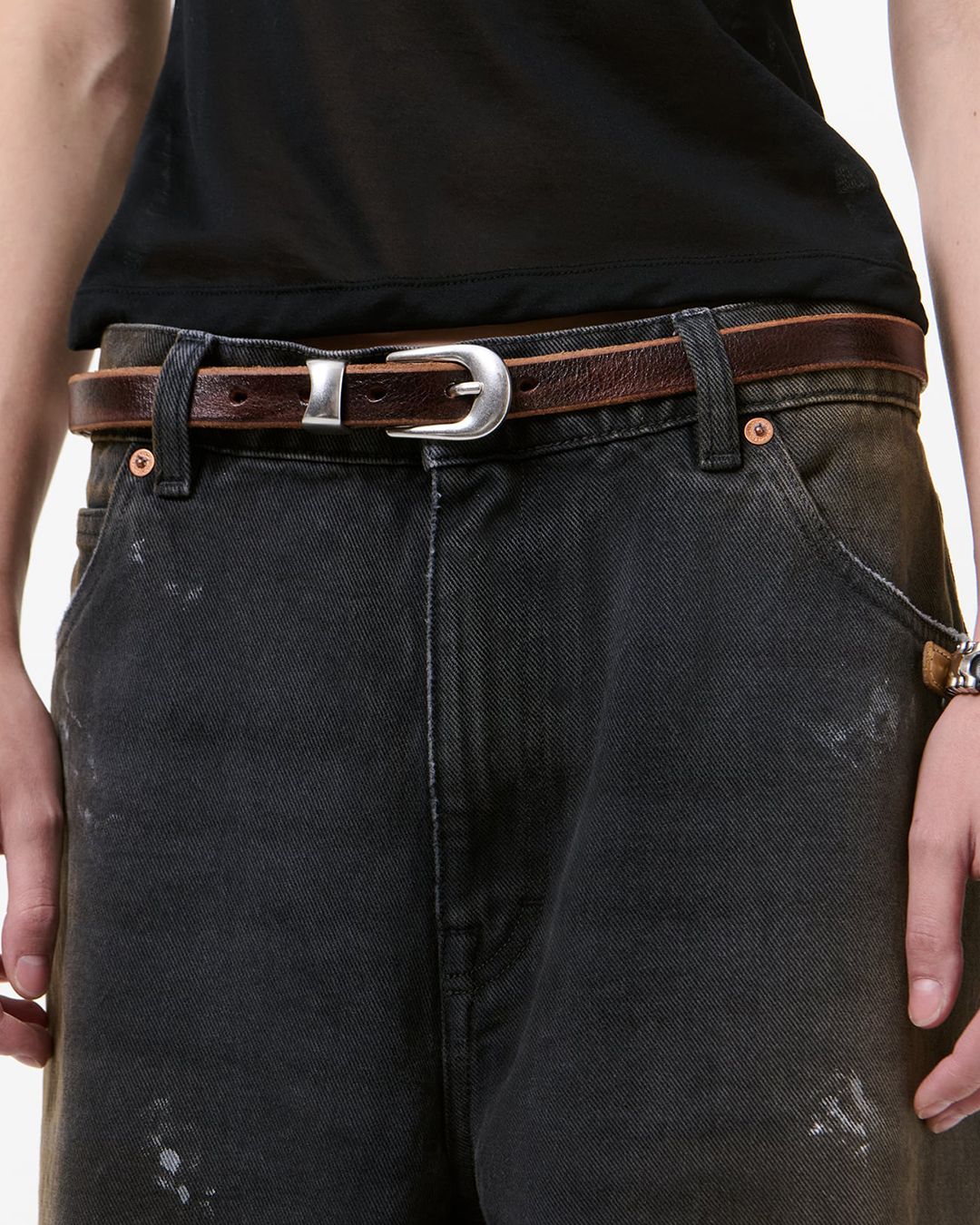 2 CM BELT Brown Lethe