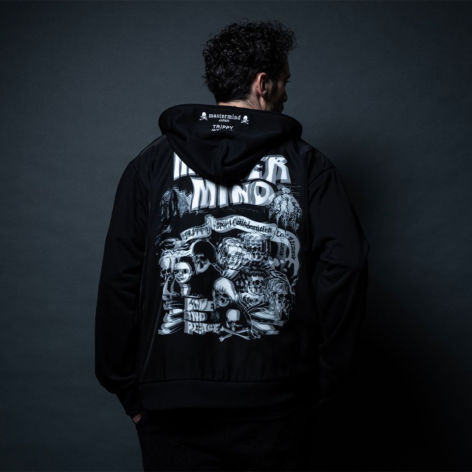 xTRIPPY ART  ZIP PARKA ROCK STARS  Black