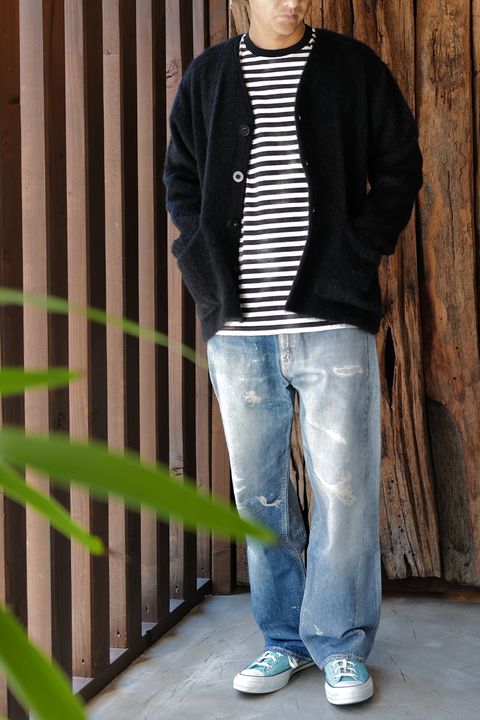 MINEDENIM ボーダーTシャツ