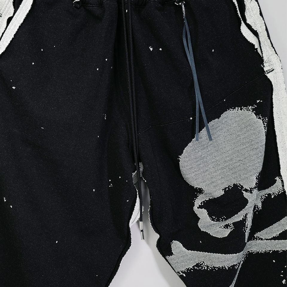 【MASTERMIND WORLD】 CUT-OFF SWEATPANTS  BLACK
