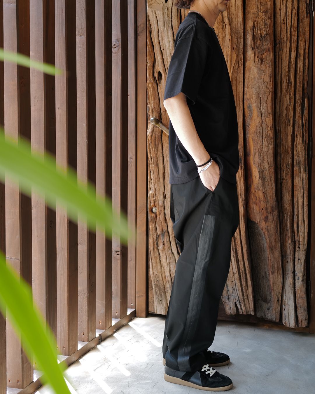 LINE CHINO PANTS (TYPE-XF)  [BLACK]