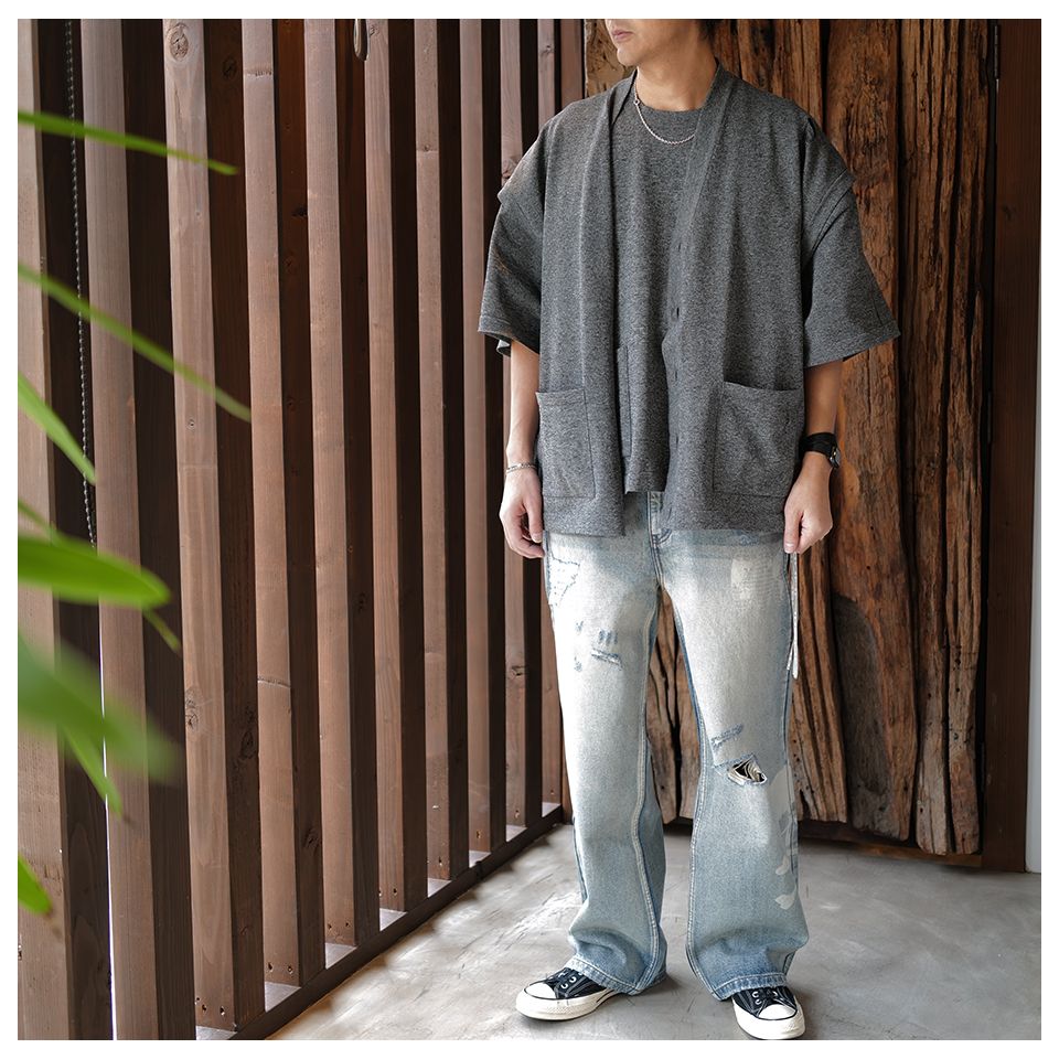 【Last1点 L】 【mastermindJAPAN】 INTARSIA KNIT VEST  GRAY