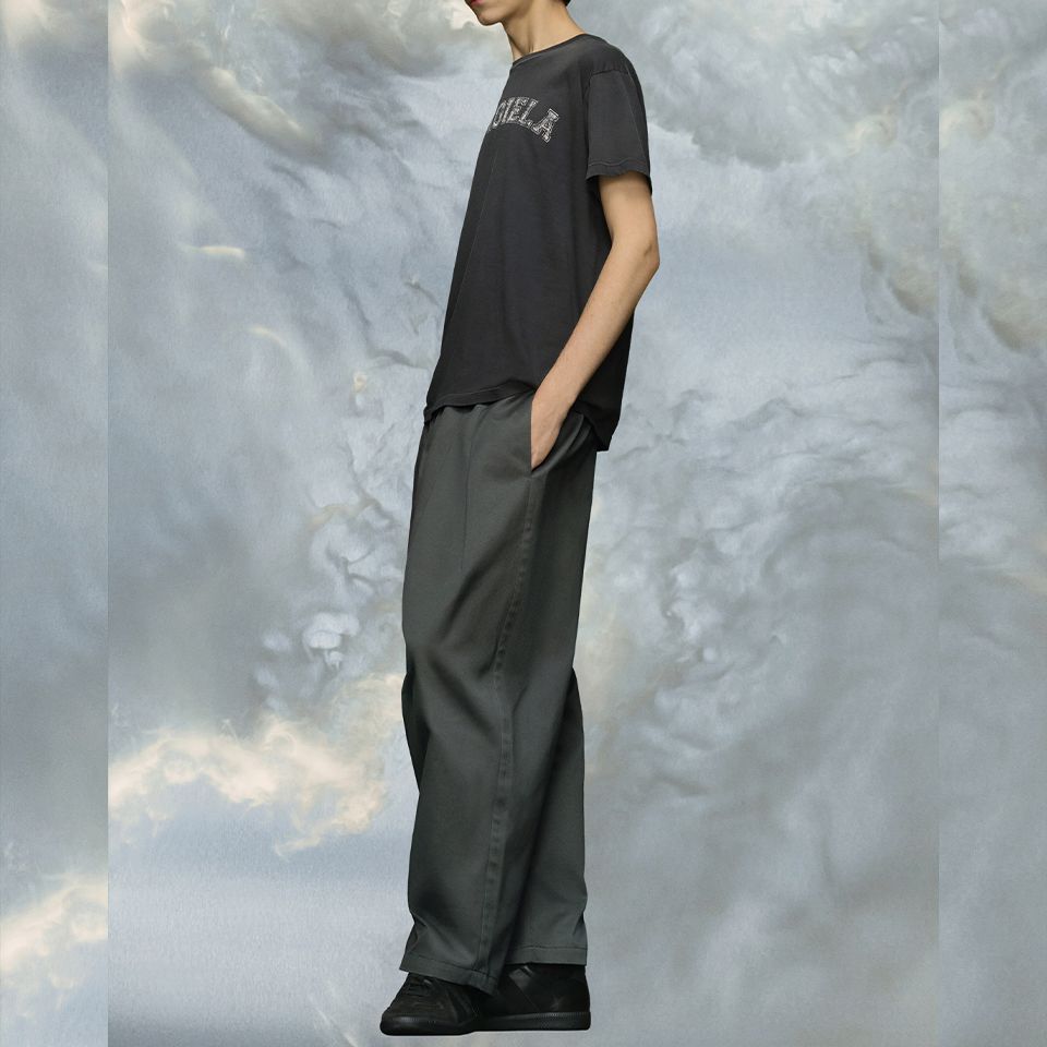【Maison Margiela】ロゴ コットンジャージーTシャツ グレー Maison Margiela - ロゴ コットン ジャージー Tシャツ | River