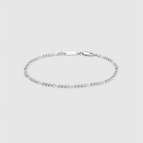 Bo Bracelet Slim 7Inch(18cm) / ボーチェーンスリムブレスレット / 925スターリングシルバー / ホワイトロジウムメッキ (ユニセックス)