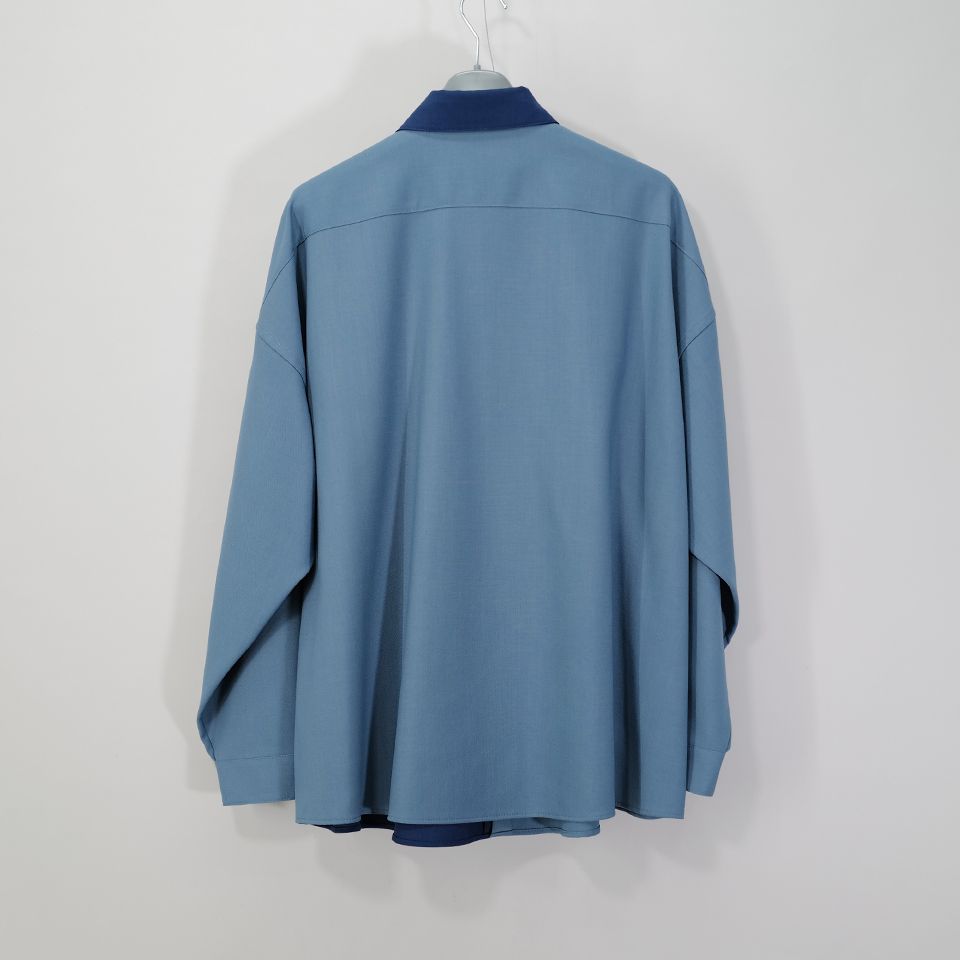 TROPICAL WOOL SHIRT  Blue