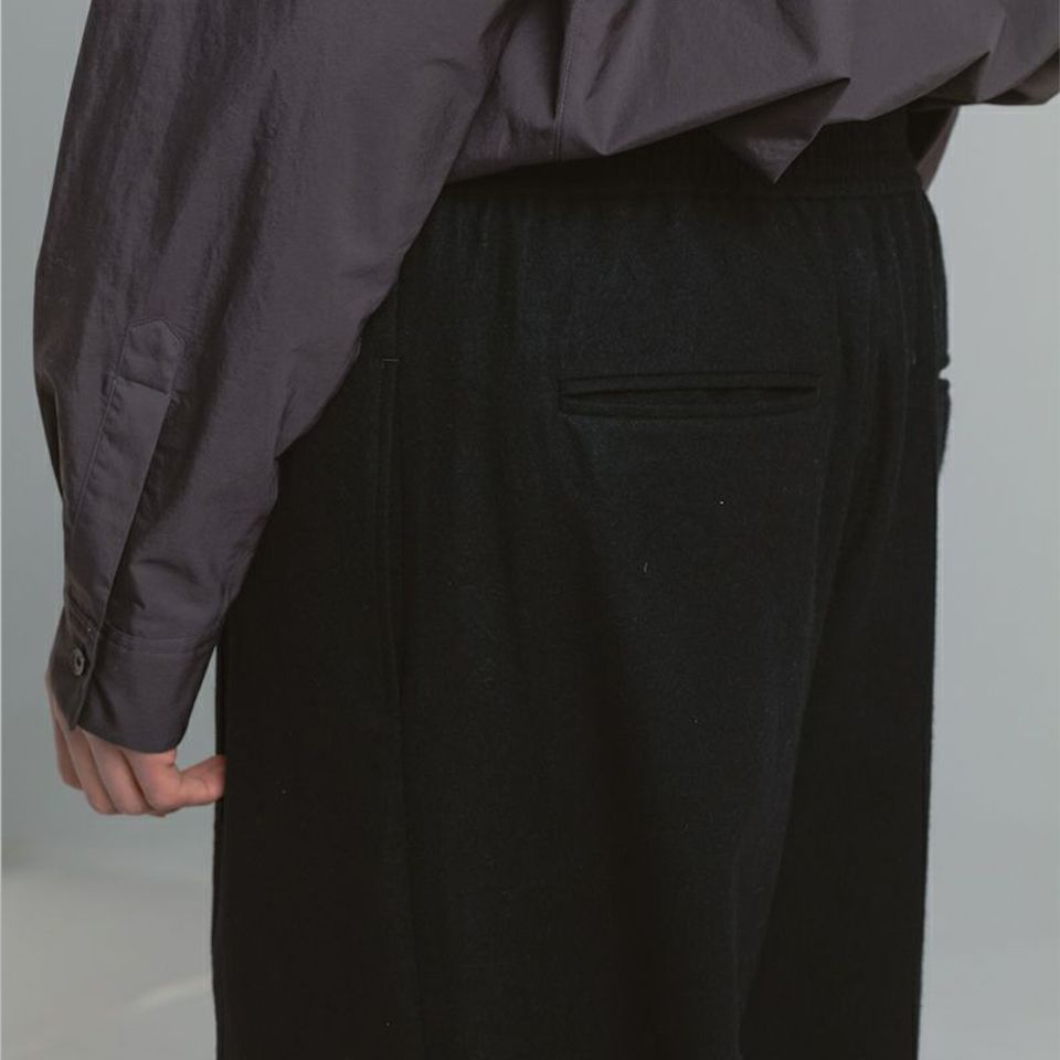 SUPER140Sダブルストリングスパンツ[BLACK]