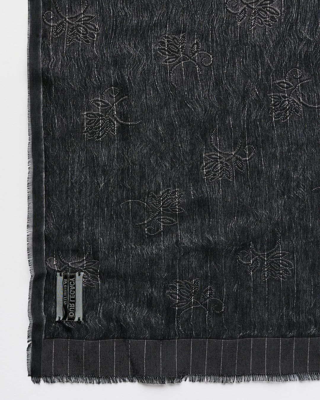 ORNATE SCARF  Black Alluring Cotton Jaquard
