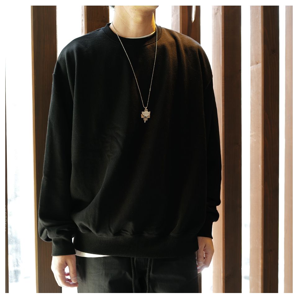 MINEDENIM - Basic Crewneck Sweat SH BLACK | River