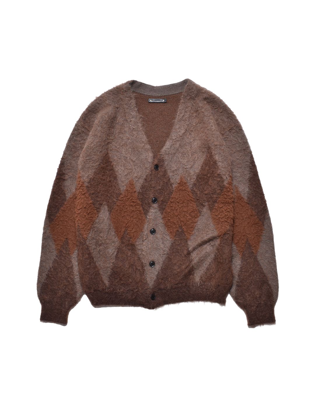 Mohair Argyle Knit Cardigan Knit Cardigan BRT