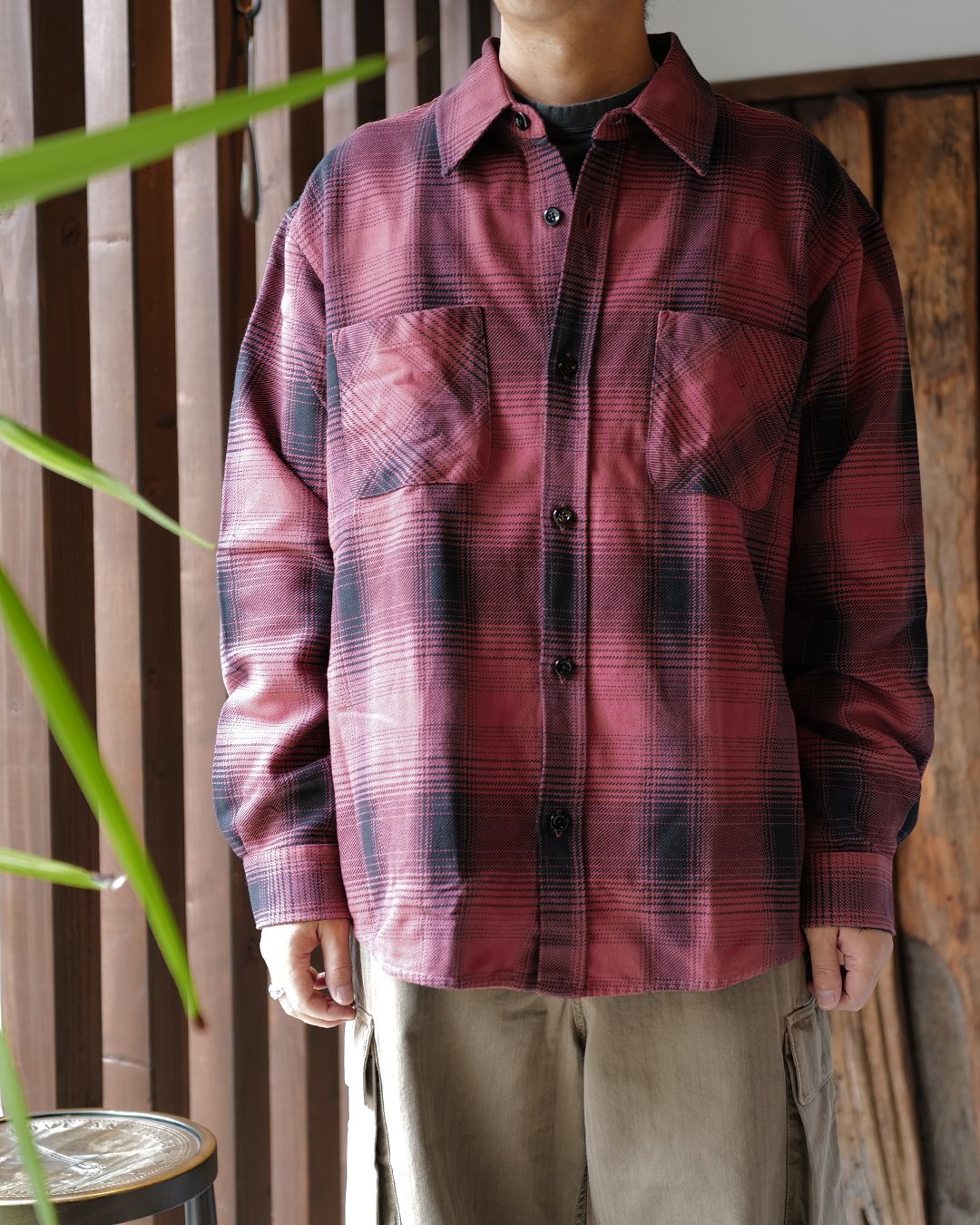 WHOPPIN SHIRT  Bison Check Ranch Cotton