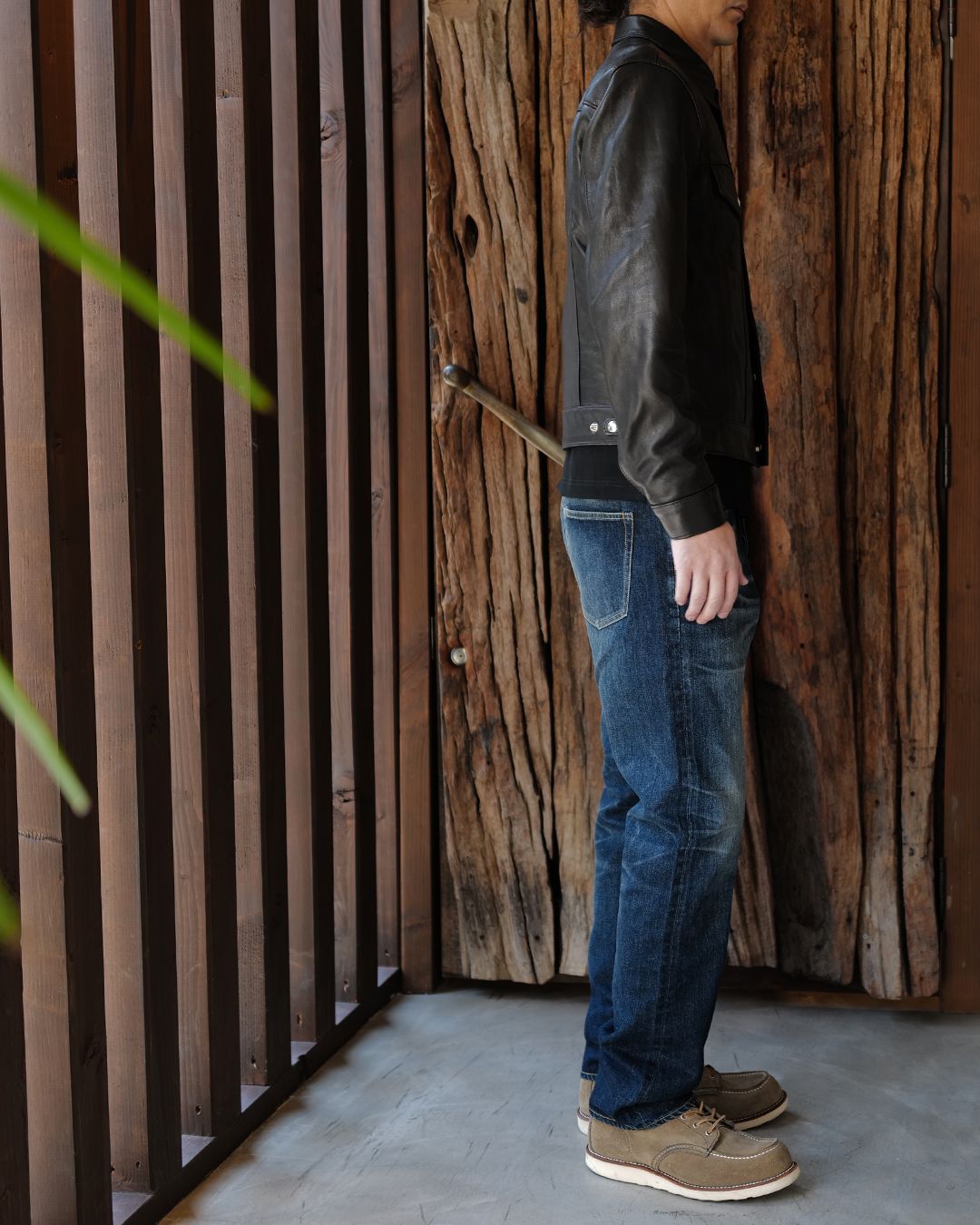 Western Jacket -ウェスタン ジャケット- 【Tight-Fit】   (シープレザー / 裏地:ブラックニット ) Black