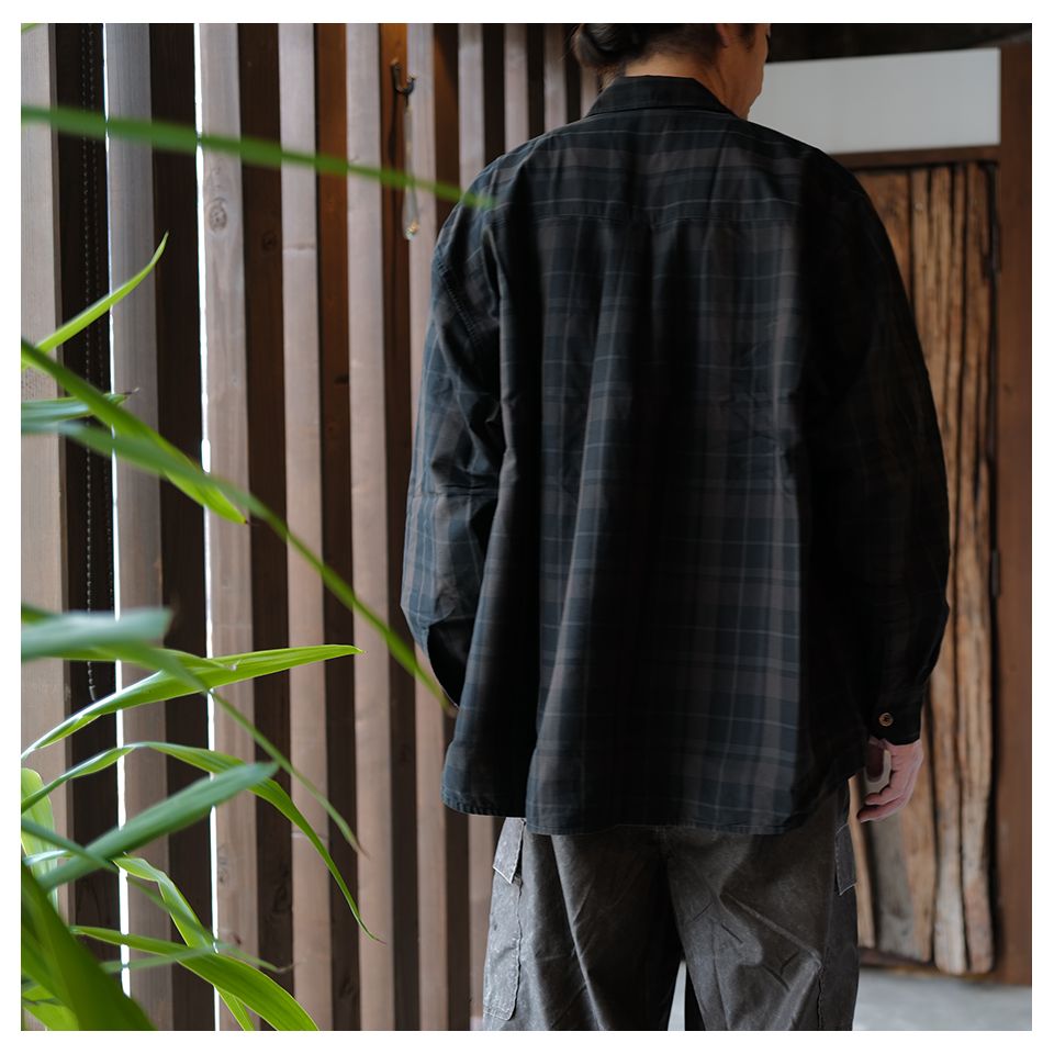 OUR LEGACY - BORROWED SHIRT Black Sheer Shadow Check | River OUR LEGACY - BORROWED SHIRT Black Sheer Shadow Check | River
