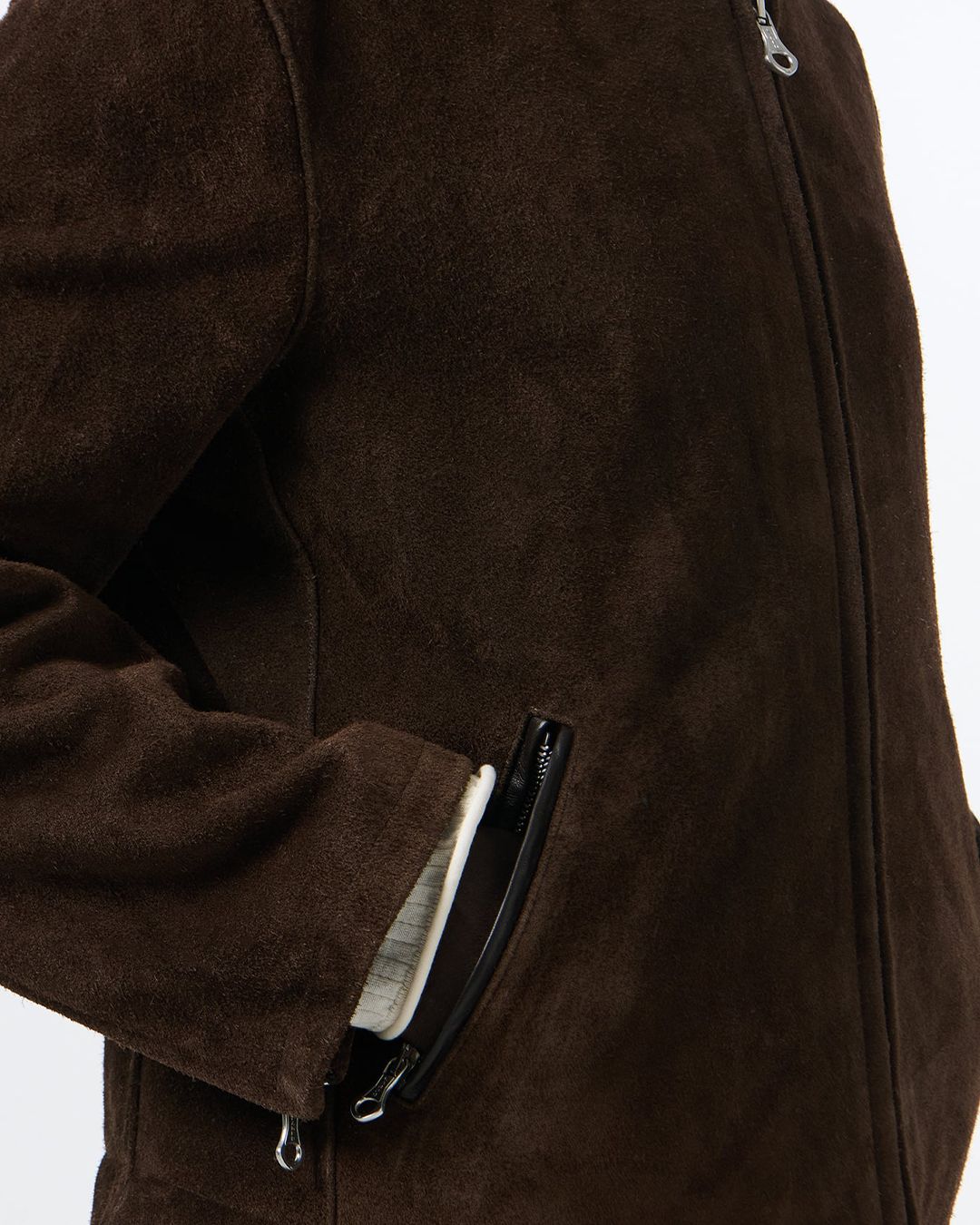 DRIFT JACKET  Wenge Brown Wet Suede