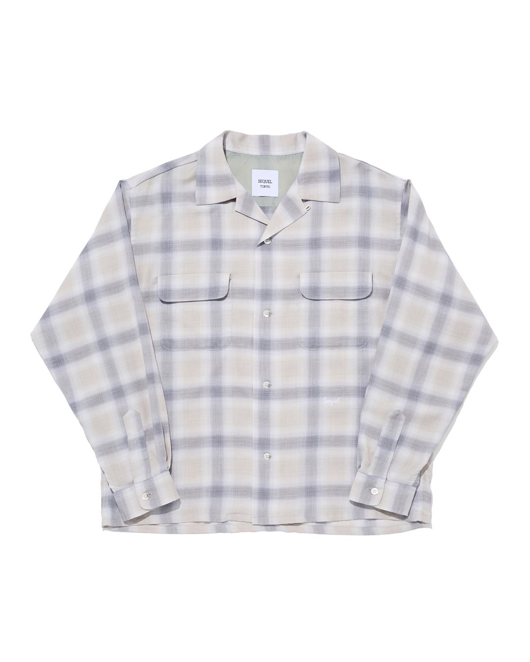 SQ-26AW-SH-01 OPEN COLLAR SHIRT [GRAY]