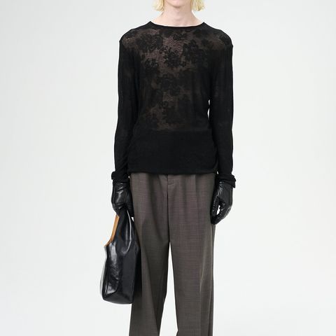REGULAR LONGSLEEVE   Black Romantic Thermal Paisley