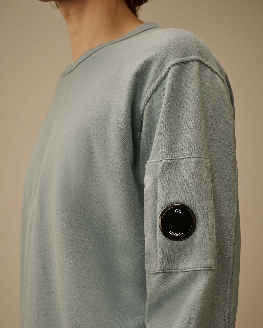 LIGHT FLEECE CREWNECK SWEATSHIRT SilverBlue