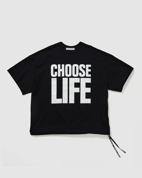 SLOGAN BIG TEE / CHOOSELIFE  Black