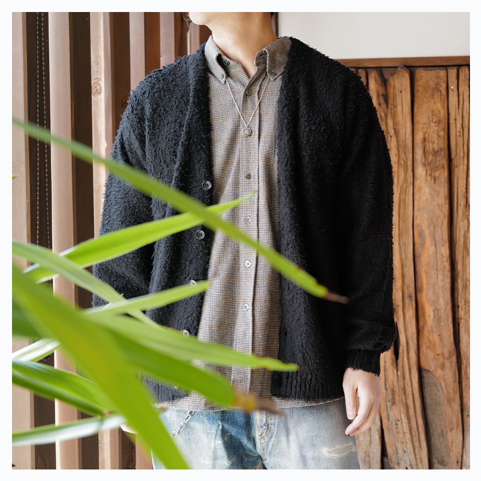 15600円ビジネス 激安 直販卸し売り 【MINEDENIM Shaggy Cotton Knit