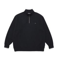 GX-A25-CS-01  HALF ZIP SWEAT SHIRT   BLACK