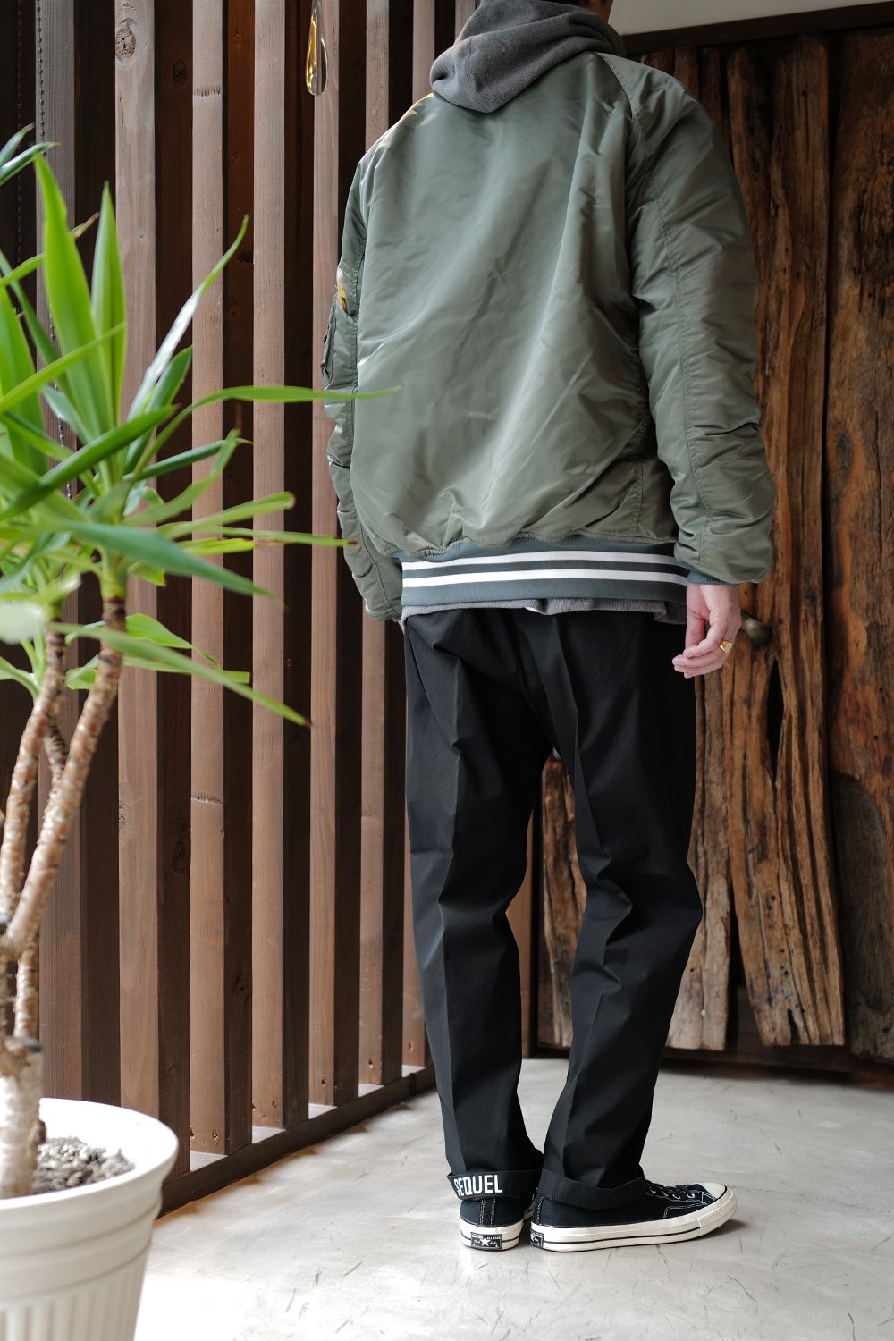 Y´s ワイズ 21AW GINGHAM CHECK MACKIN PANTS-