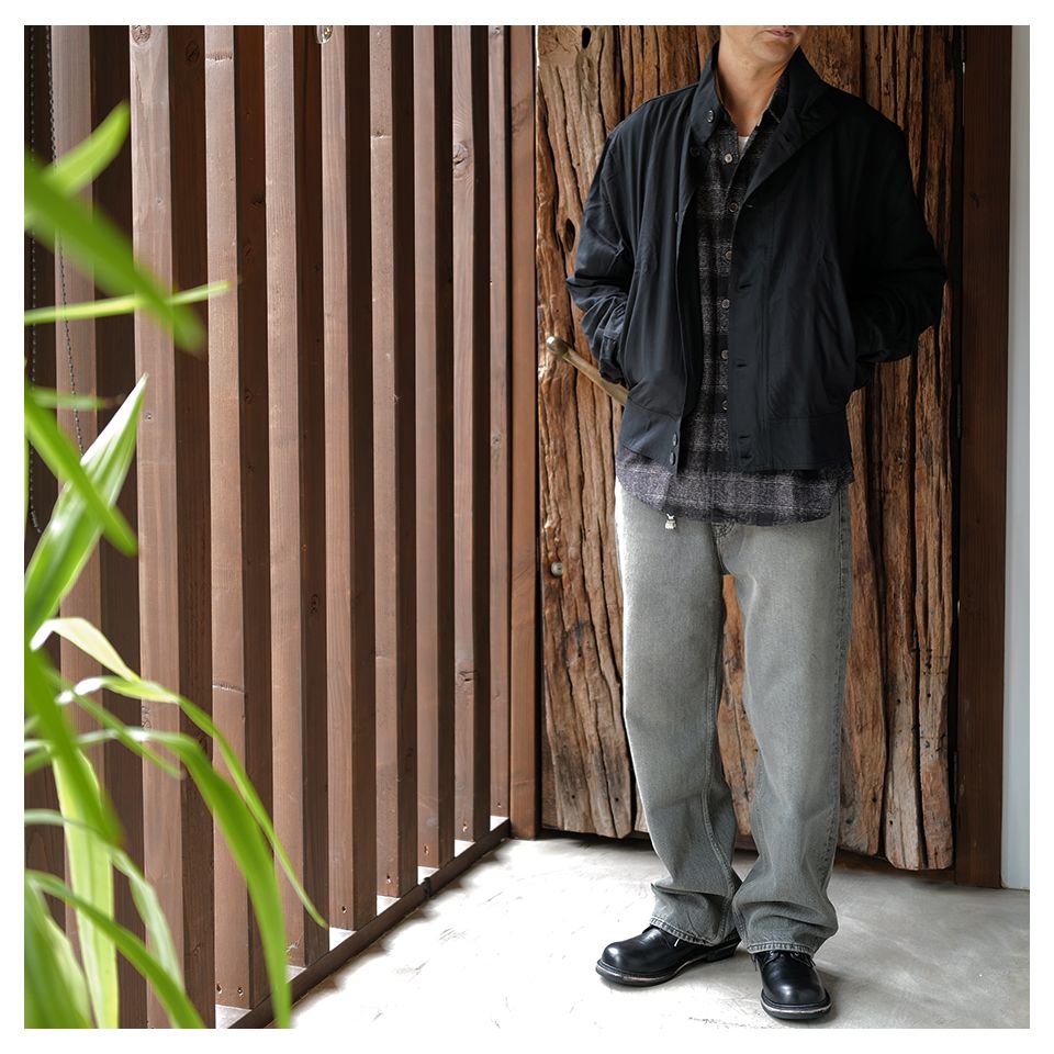 MOCK BOMBER   Draping Black Lyocell