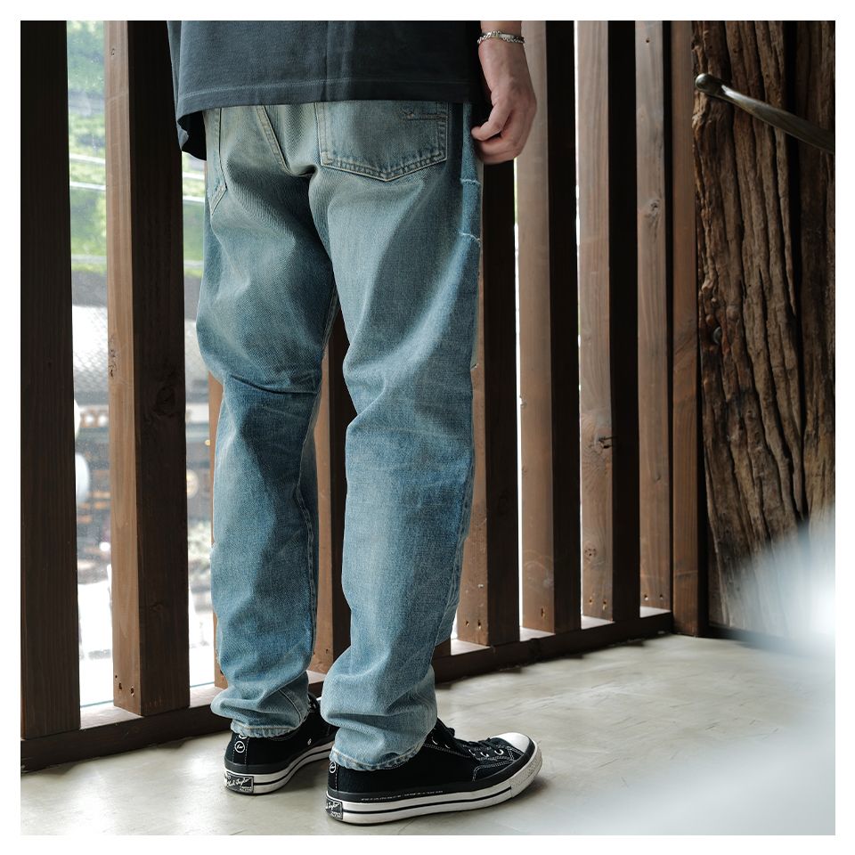 SEQUEL - SQ-25SS-PT-07 x FRAGMENT DAMAGE DENIM PANTS INDIGO