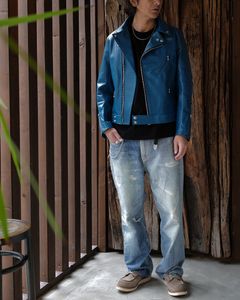 Lewis Leathers  ： Cyclone -サイクロン- 【Slim-Fit】  VintageTurquoise