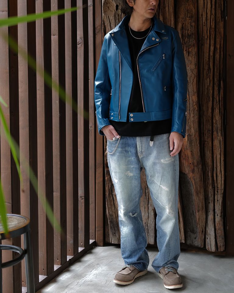 Lewis Leathers  ： Cyclone -サイクロン- 【Slim-Fit】  VintageTurquoise