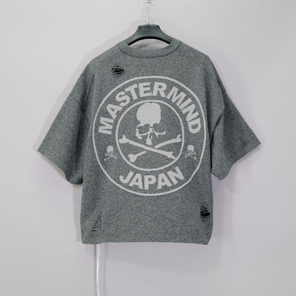 【mastermindJAPAN】 INTARSIA SS KNIT SWETER  GRAY
