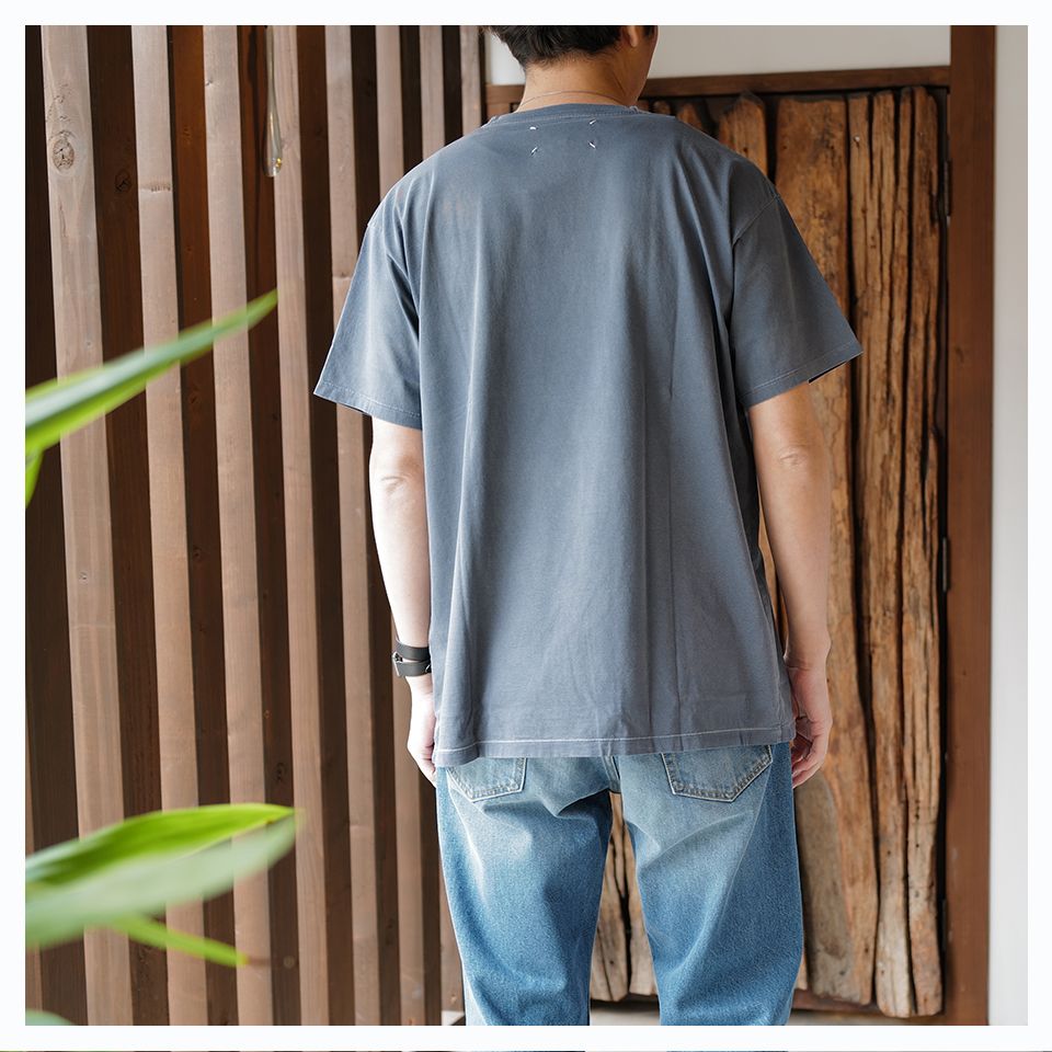 MAISONMA23SS【新品】MAISON MARGIELA マルジェラ ロゴＴシャツ 紫 L