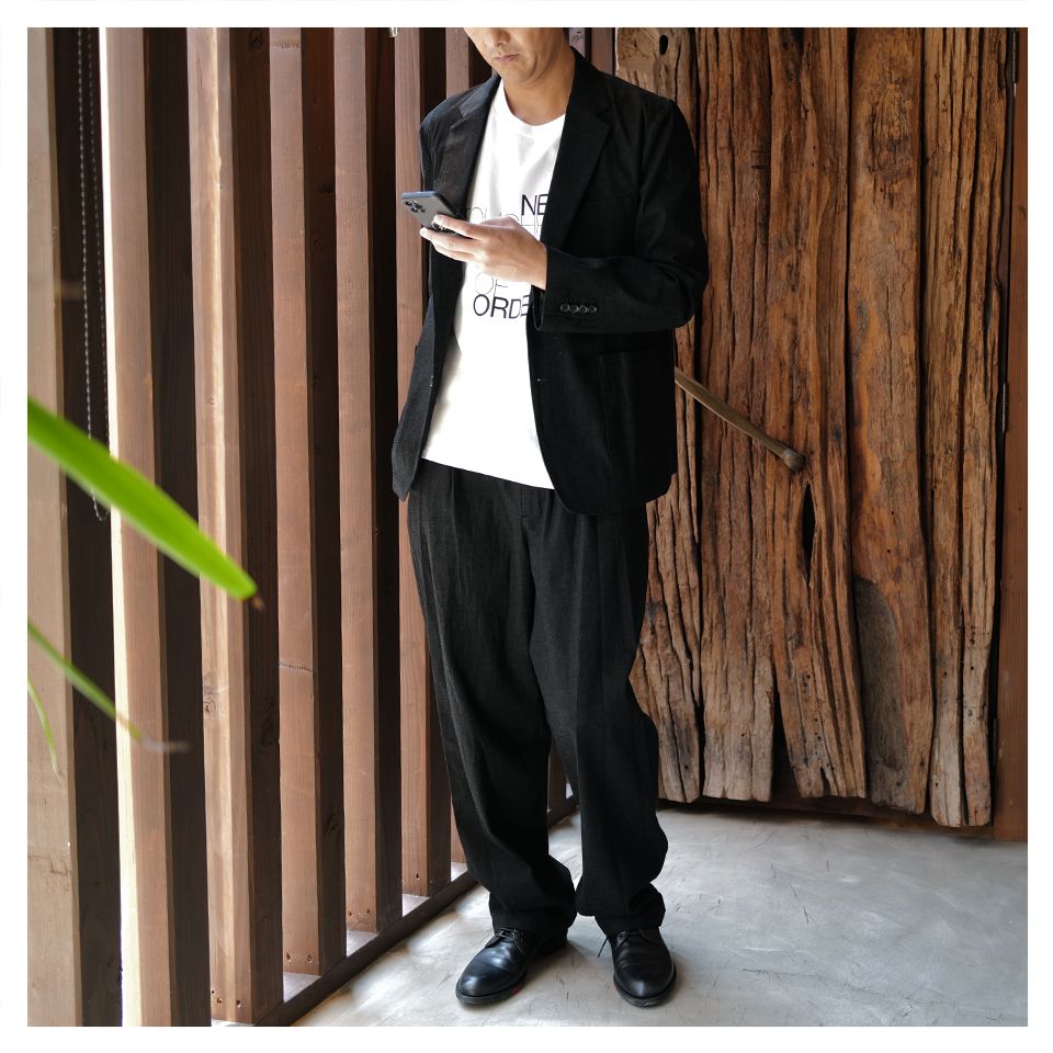 【Last1 Size2】Washed Denim Unconstructed Tailored JKT