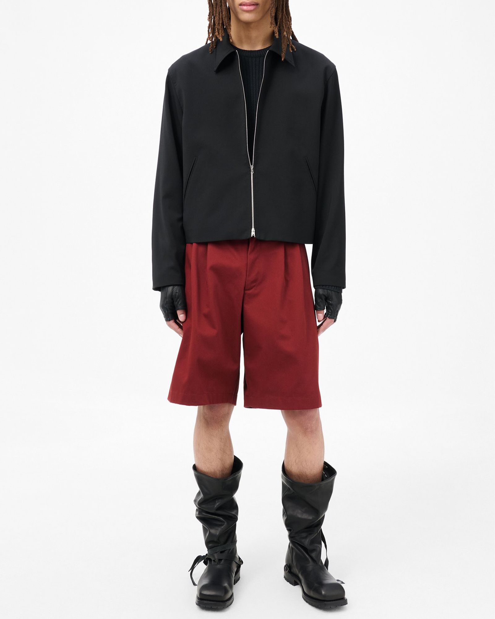 MINI JACKET  Black Worsted Wool