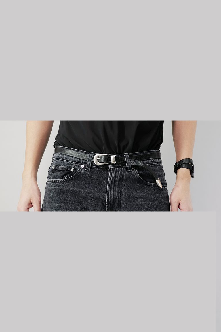 OUR LEGACY - BELT 2 CM BLACK LEATHER. | River