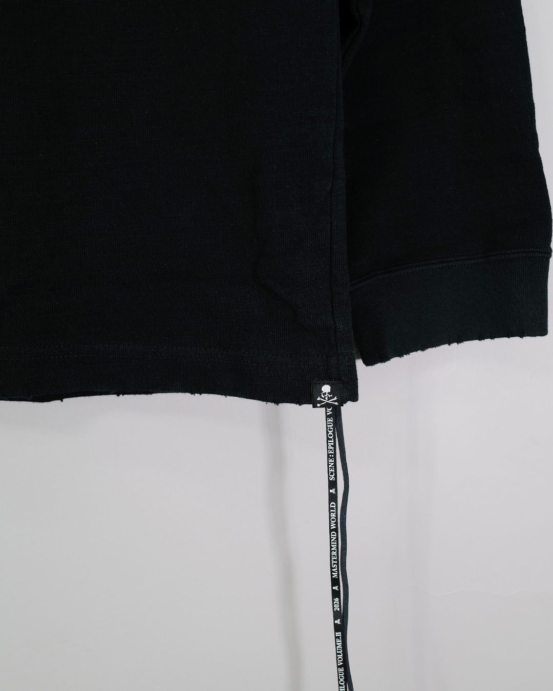 【MASTERMIND WORLD】 VINTAGE ROCK LS TEE  BLACK
