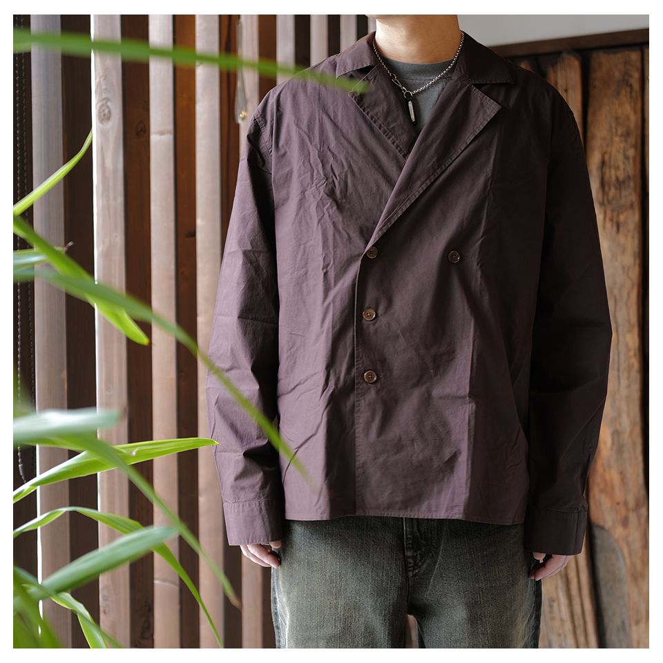 DUO SHIRT  Hefty Brown Coarse Poplin