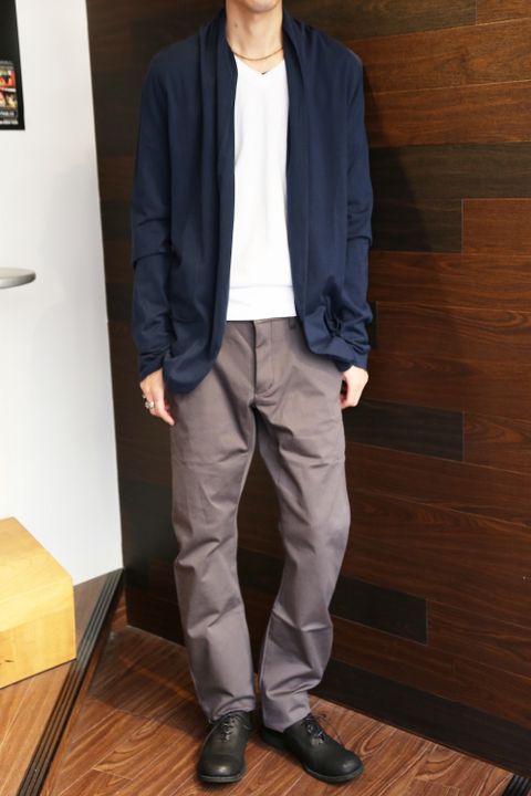 ストールジャケット+カーブパンツ。KK定番スタイルです。