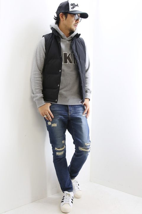 wjk-standard down vest- の着回し提案