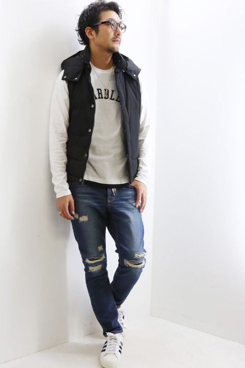 wjk-standard down vest- の着回し提案