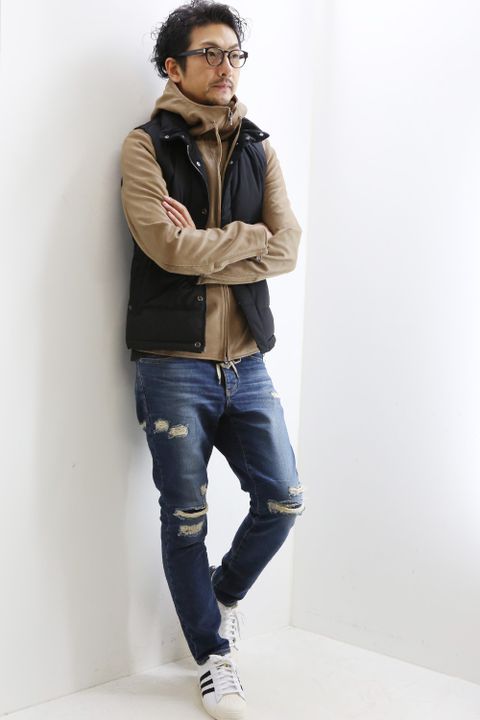 wjk-standard down vest- の着回し提案