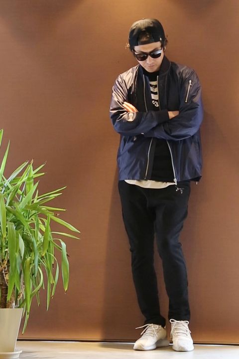 重ね着ストリートスタイル
