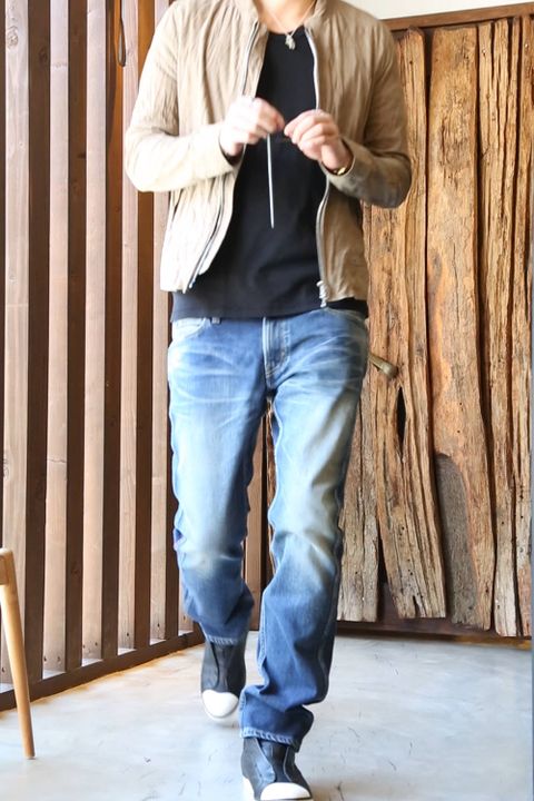 春のレザーJK