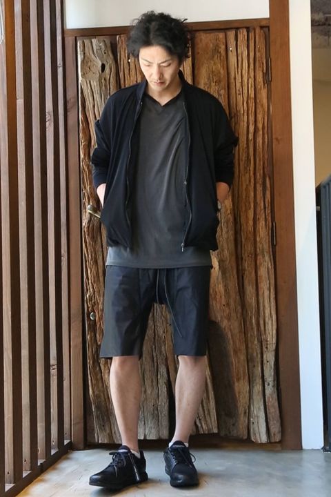 アウター　x　ショートパンツ