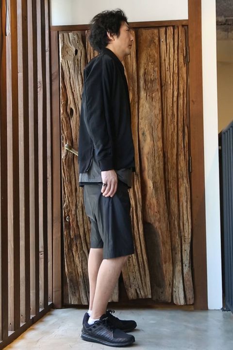 アウター　x　ショートパンツ