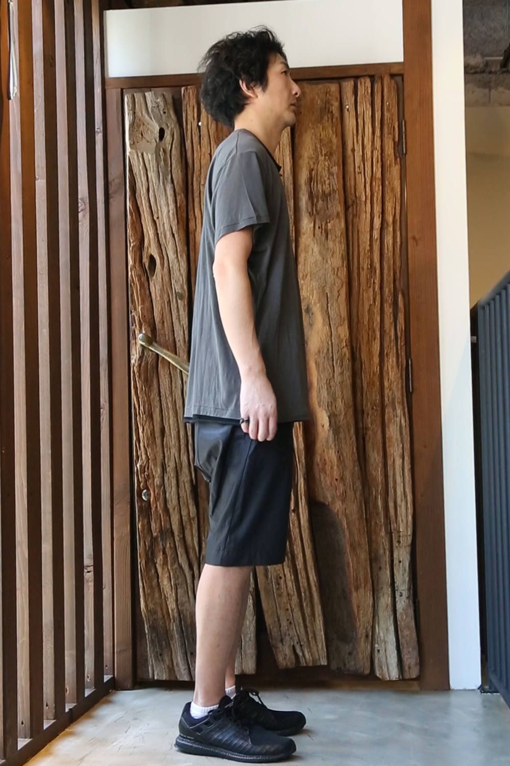アウター　x　ショートパンツ