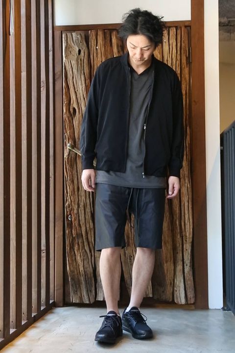 アウター　x　ショートパンツ