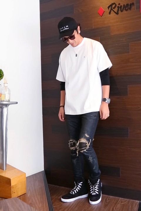 秋のTシャツスタイル